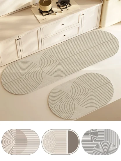 Modern Long Oval Rugs for Kitchen - Image 7