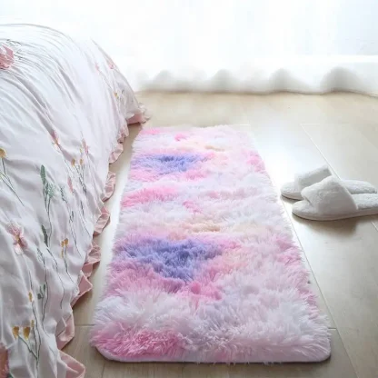 Soft Fluffy Rectangular Rugs for Bedside - Image 5