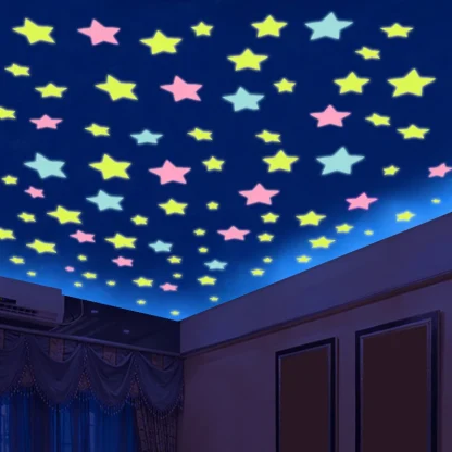 Glow in the Dark Star Wall Stickers