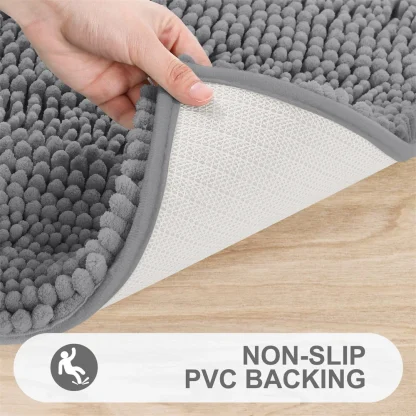 Solid Color Non-slip Fluffy Floor Mat - Image 4