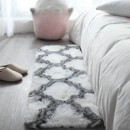 Soft Fluffy Rectangular Rugs for Bedside - Image 9