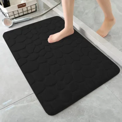 Non-Slip Rug with Cobblestone Embossed Design - Image 2