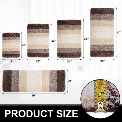 Soft Non-Slip Rug with Stripe Pattern - Image 7