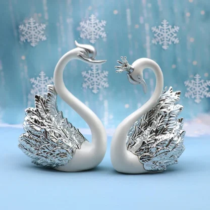 2 Pieces Swan Figurine Luxury Home Decor - Image 5