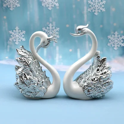 2 Pieces Swan Figurine Luxury Home Decor - Image 4